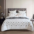 Renee Taylor Zuma Stone Washed Tufted Quilt Cover Set White
